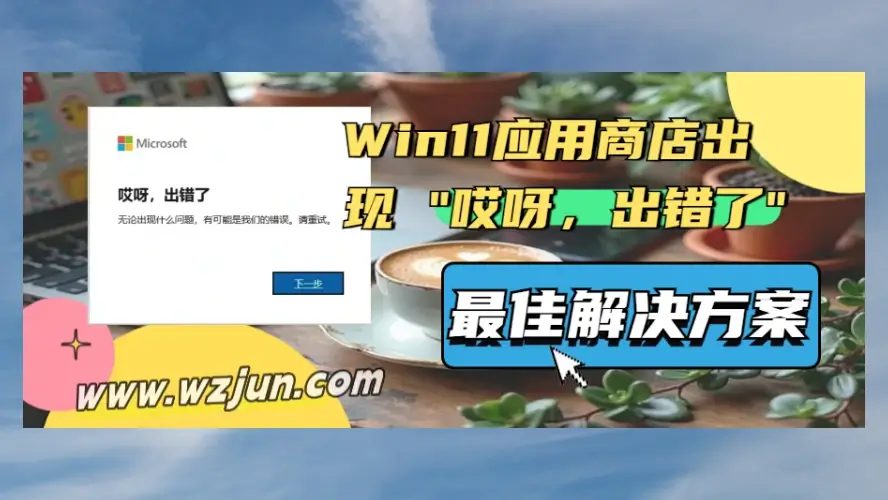 Win11打开Microsoft Store(微软应用商店) 出现 "哎呀，出错了" 最佳解决方案